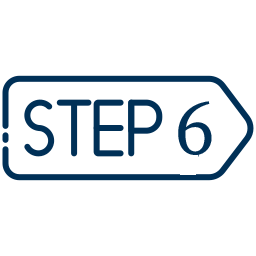 Graphic that says Step 6